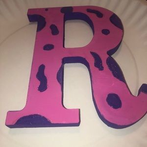 Hand painted designed single letter